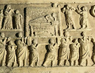 Relief représentant une scène funéraire